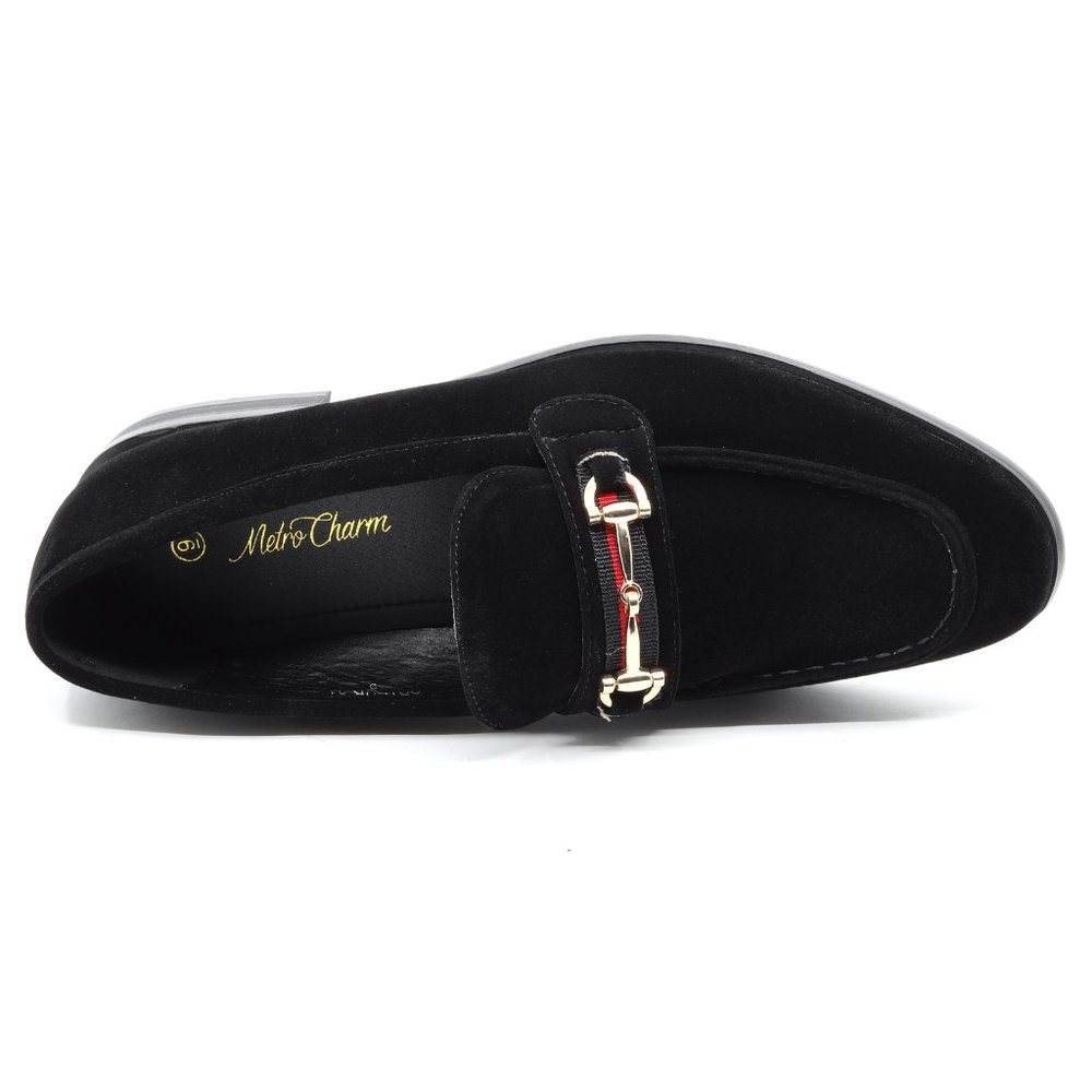 Black Men's Vintage Velvet Designer Classic Dress Tuxedo Loafers Shoes - Picture 4 of 6